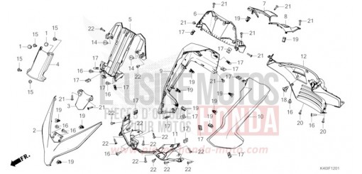 ABDECKUNG, VORNE/INSTRUMENTENTAFEL (NSS125ADP/R) NSS125ADR de 2024